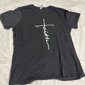 Faith Graphic Gray T-Shirt